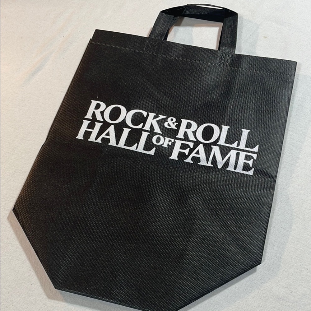 New Rock & Roll Black Tote Bag from Cleveland Ohio 13 x 7 - Picture 4 of 11